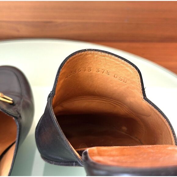 Gucci Princetown Leather Mules with Horsebit – Black – Size 37.5 - Picture 8 of 11